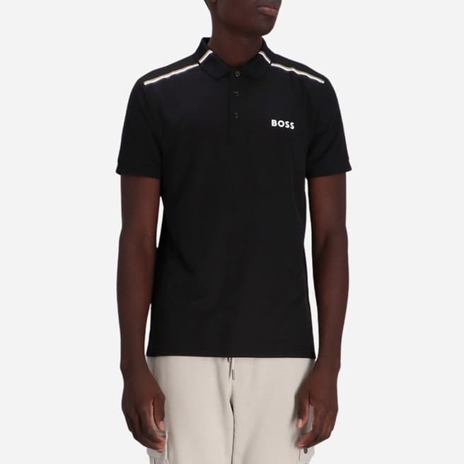 BOSS Black Stripe Detail Polo Shirt