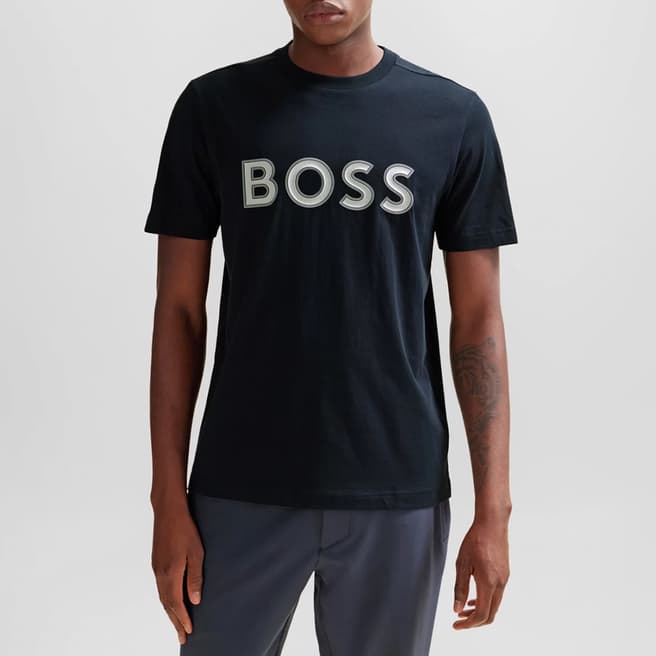 BOSS Navy Cotton T-Shirt