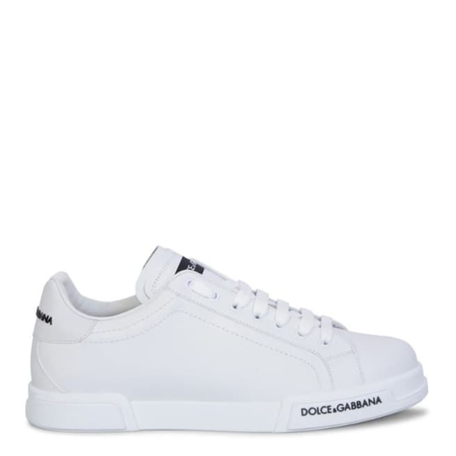 Dolce & Gabbana White Leather Portofino Trainers