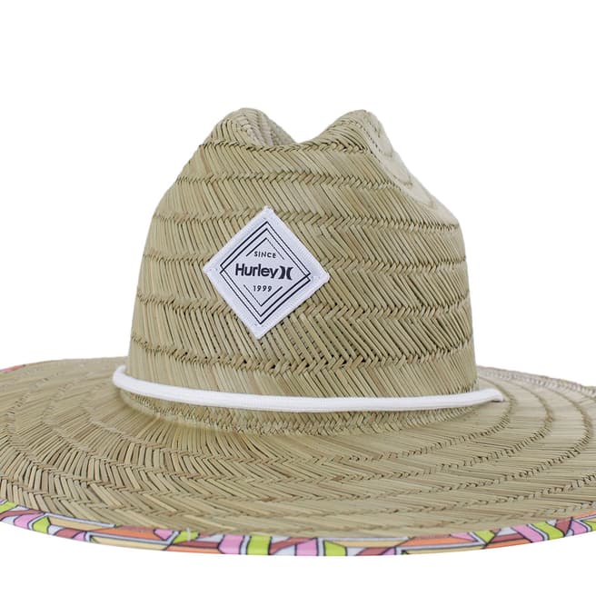 Hurley White Diamond Straw Hat