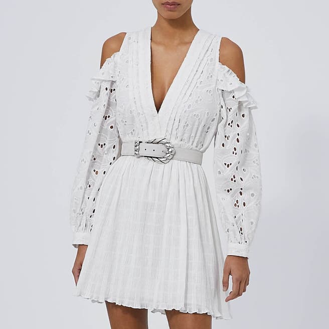 IRO White Embroidered Dress