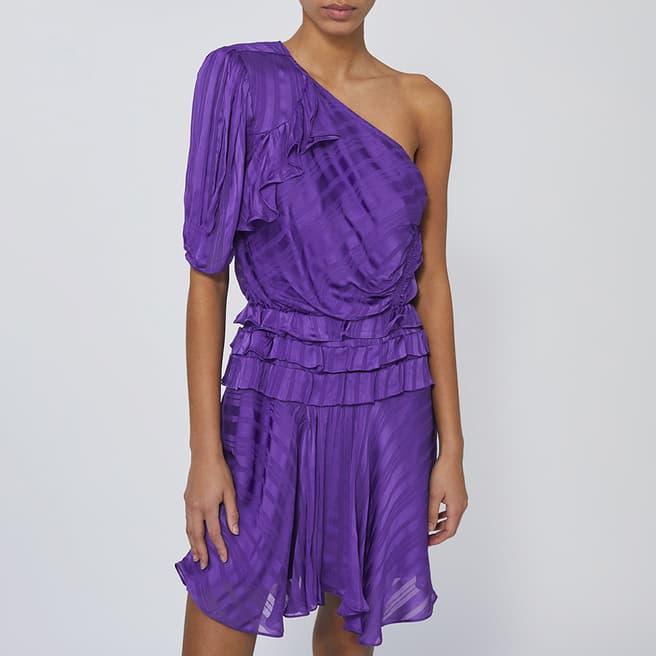 IRO Purple One Shoulder Dress