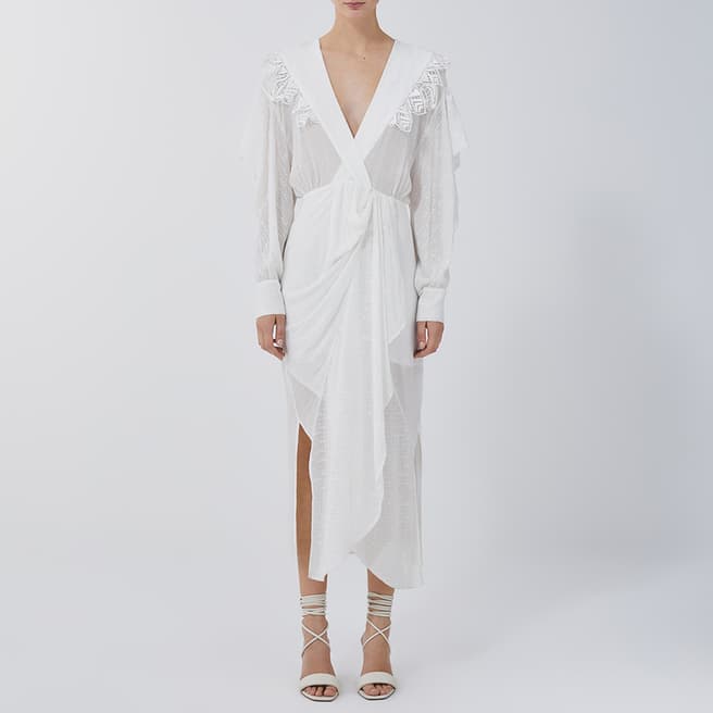 IRO White Embroidered Dress