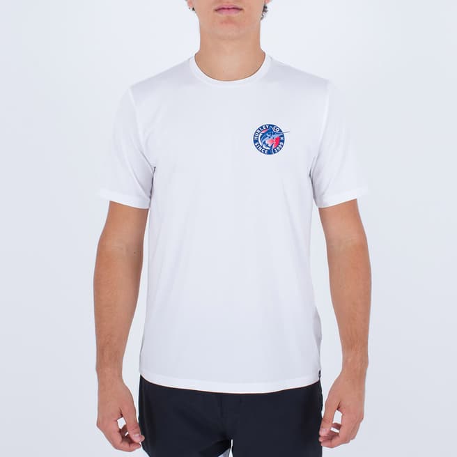 Hurley White Cotton Hybrid T-Shirt