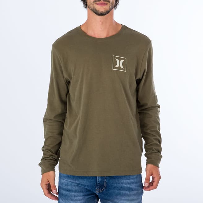 Hurley Olive Icon Long Sleeve T-Shirt