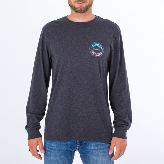 Hurley Grey Circular Cotton T-Shirt