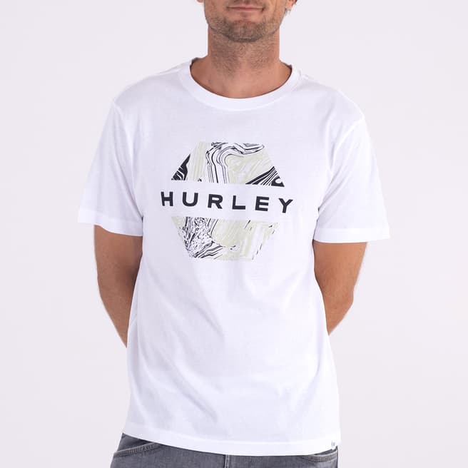 Hurley White Rainbow Circle T-Shirt
