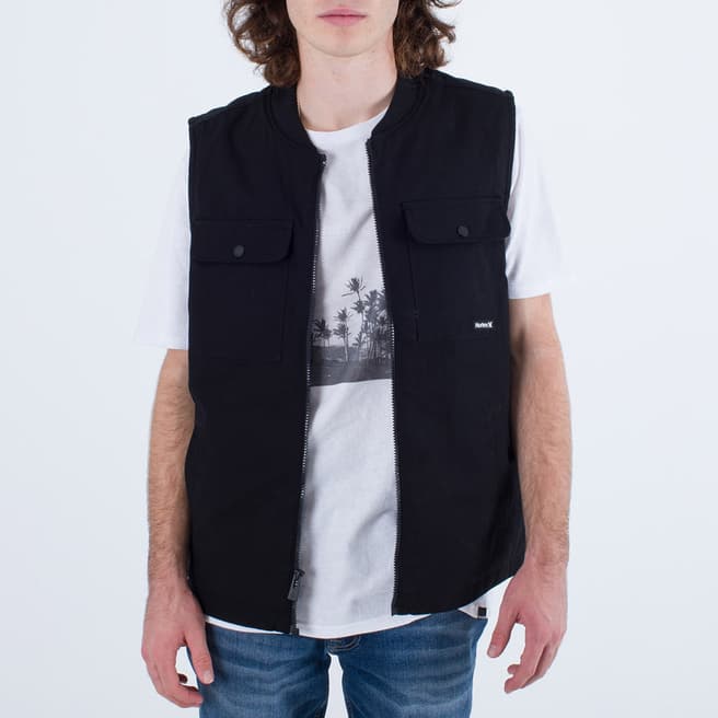 Hurley Black Chip Worker Cotton Vest