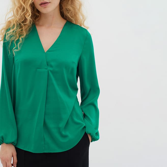 Inwear Green Rinda V-Neck Blouse