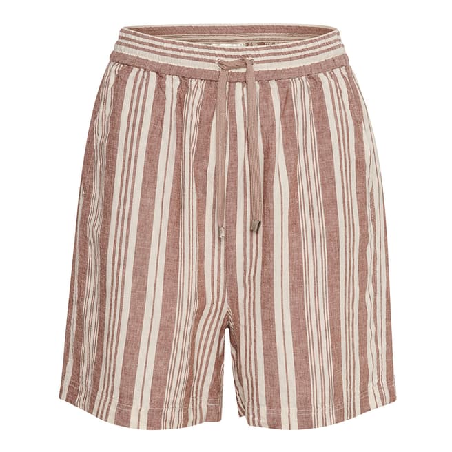 Inwear Brown/White Odette Stripe Linen Shorts