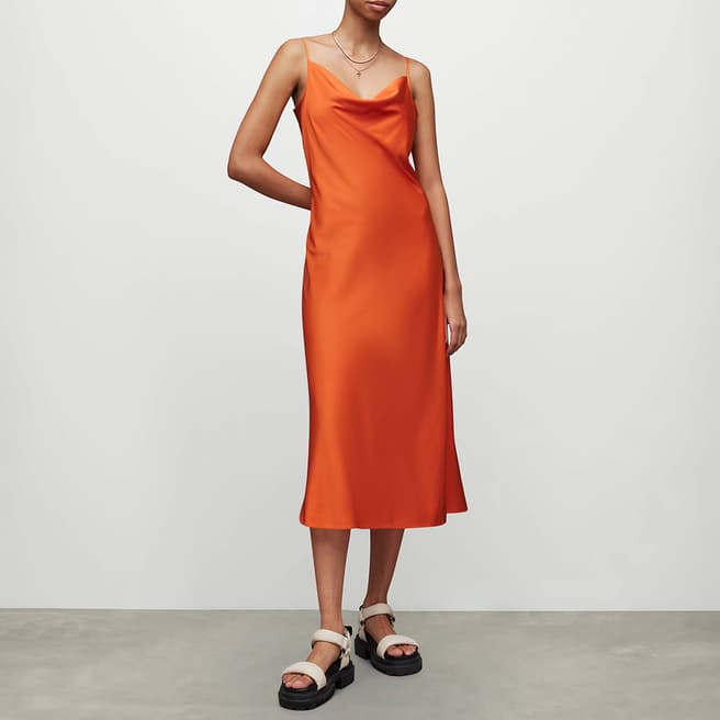AllSaints Orange Hadley Dress