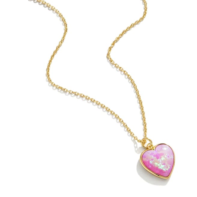 Rosie Fortescue Jewellery Pink Opal Heart Necklace