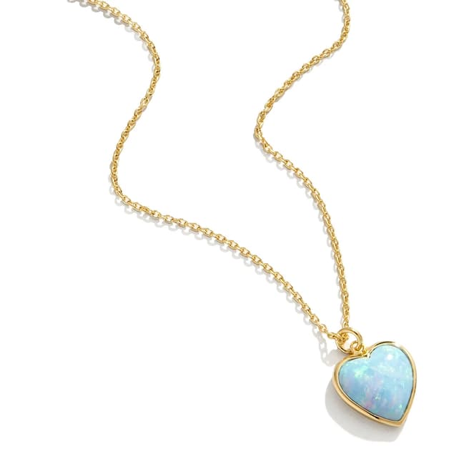 Rosie Fortescue Jewellery Blue Opal Heart Necklace