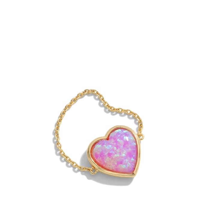 Rosie Fortescue Jewellery Pink Opal Heart Ring