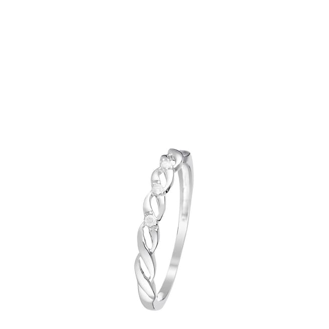 Artisan Joaillier  White Gold Beautiful Twist Diamond Ring