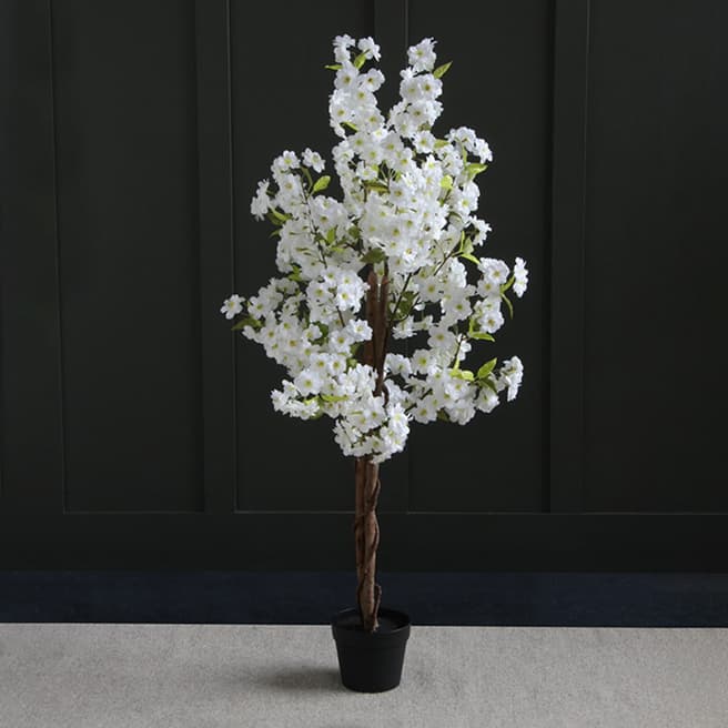 Scottish Everlastings Artificial White Blossom Tree 120cm