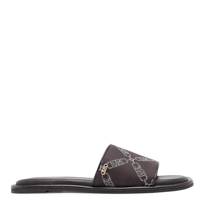 Chocolate Multi Hamilton Flat Slides BrandAlley