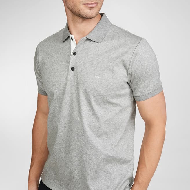 Rag & Bone Grey Interlock Polo Shirt