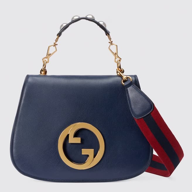Gucci Gucci Blue Blondie Small Top Handle Bag