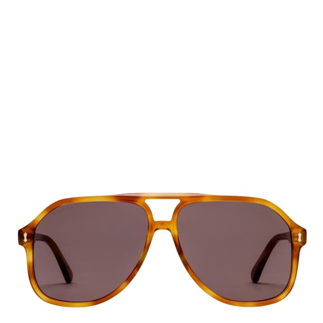 Gucci Men's Brown Gucci Sunglasses 60mm