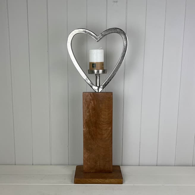The Satchville Gift Company Tea light holder on a wooden base