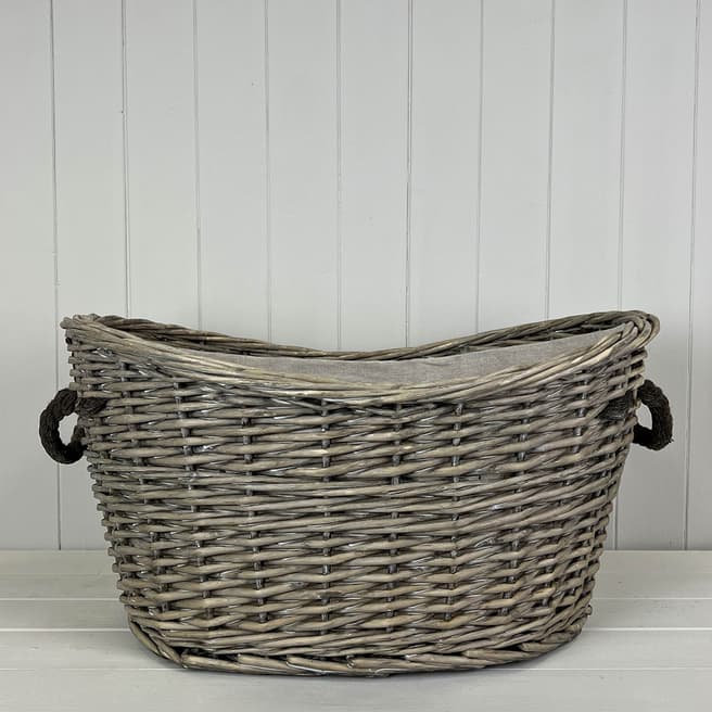 The Satchville Gift Company Willow Oval scooped basket