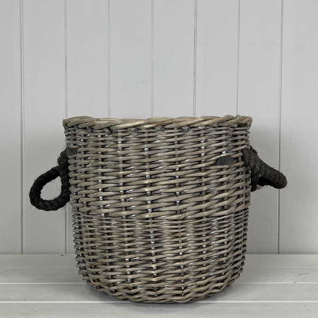 The Satchville Gift Company Round basket with rope handles