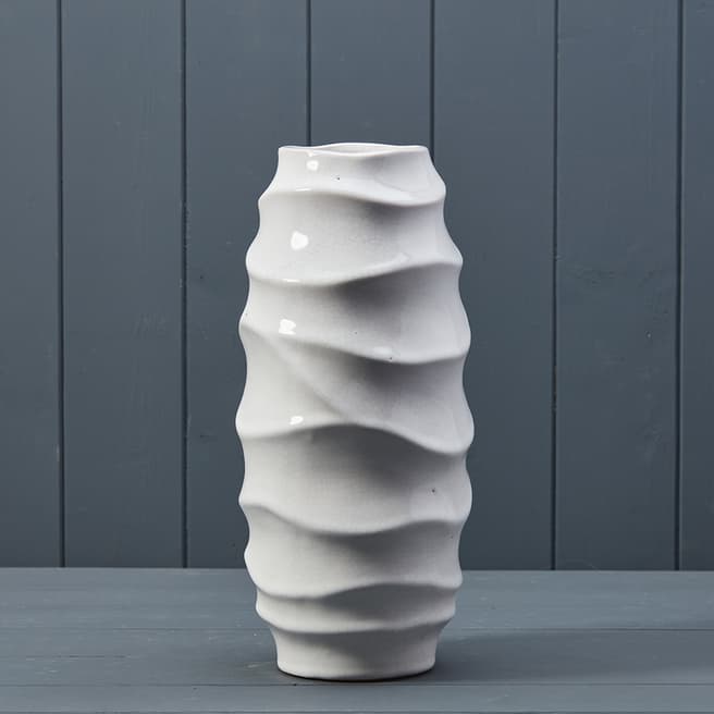 The Satchville Gift Company White ceramic vase