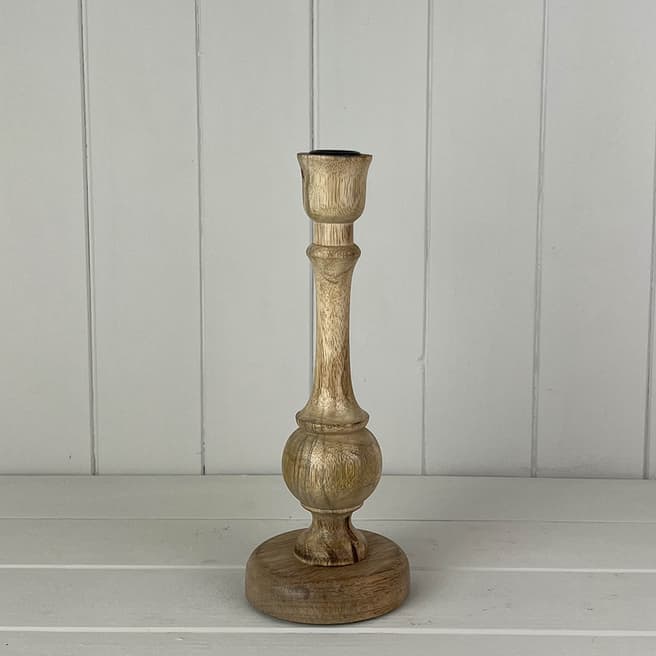The Satchville Gift Company Large wooden candle holder