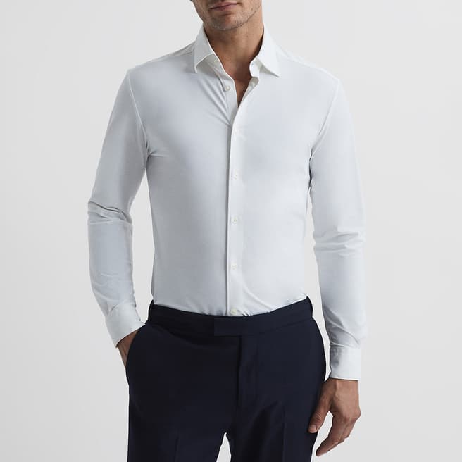 Reiss White Voyager Long Sleeve Shirt 