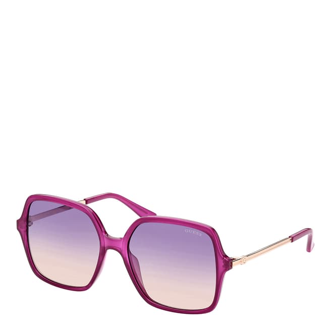 Guess Shiny Violet Gradient Or Mirror Violet Sunglasses
