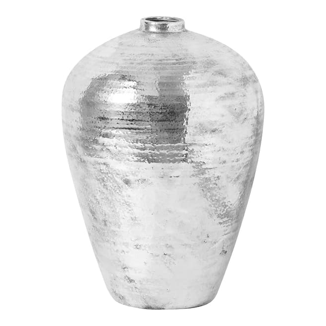 Hill Interiors Large Hammered Silver Astral Vase