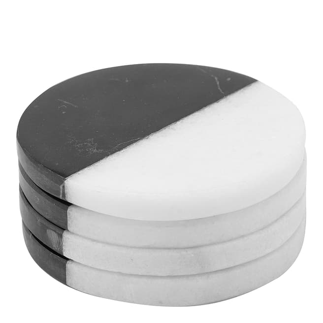 Hill Interiors Set Of 4 Marble Coasters