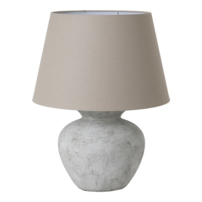 Hill Interiors Darcy Antique White Round Table Lamp With Linen Shade