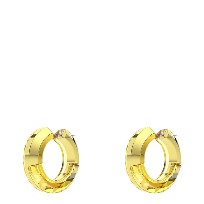 SWAROVSKI Yellow Statment Lucent Hoop Earrings