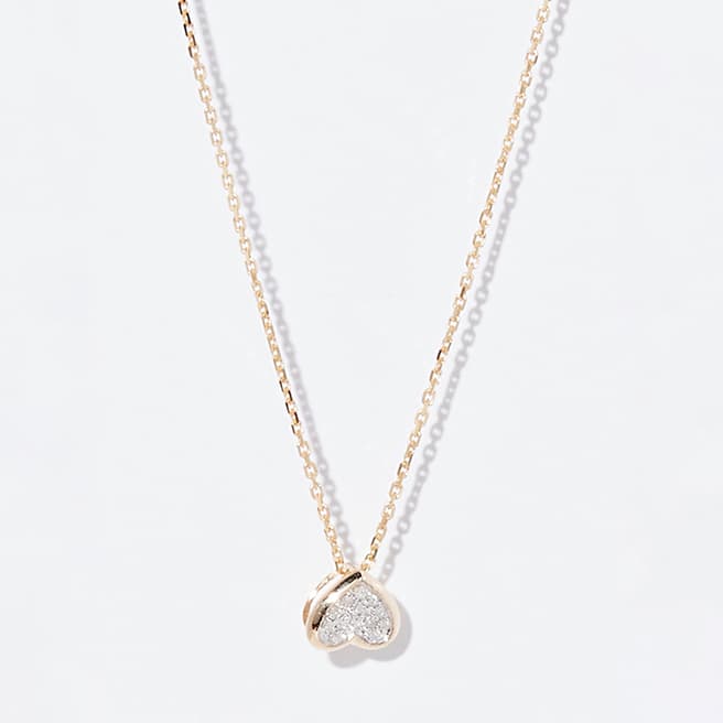 Diamond And Co Yellow Gold Little Heart Diamond Necklace
