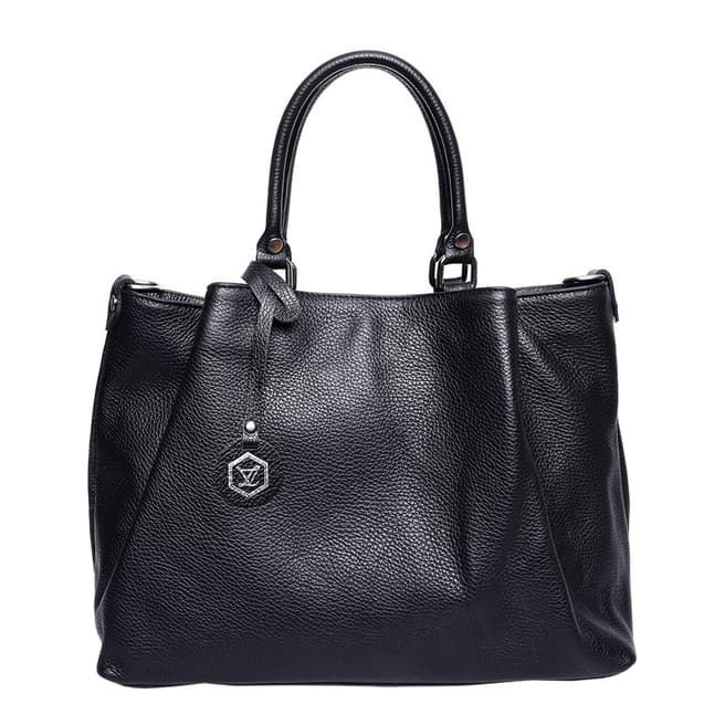 Luisa Vannini Black Italian Leather Handbag