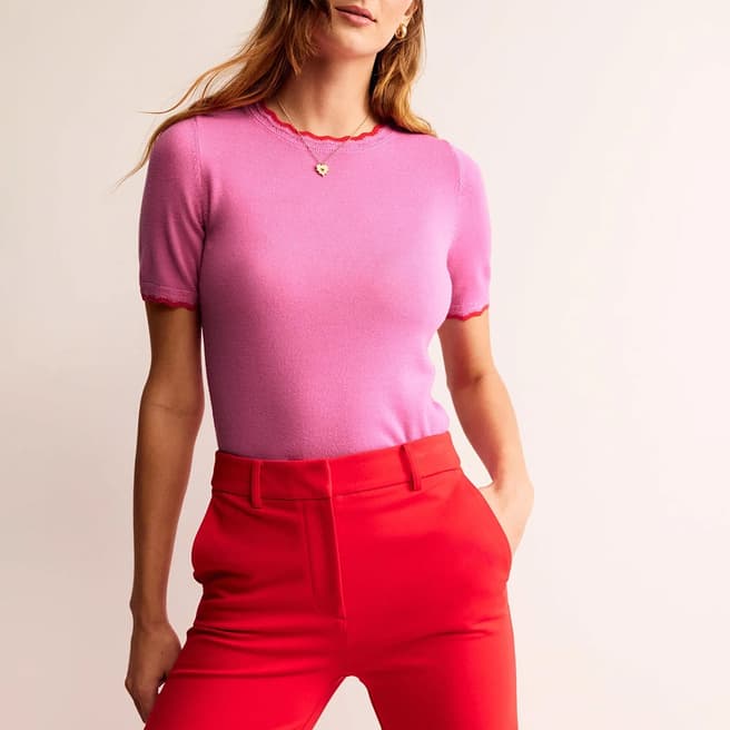 Boden Pink Merino T-Shirt