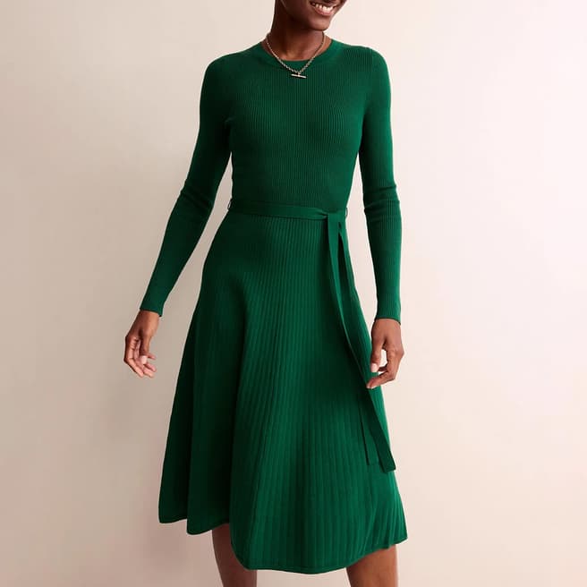 Boden Green Lola Knitted Dress