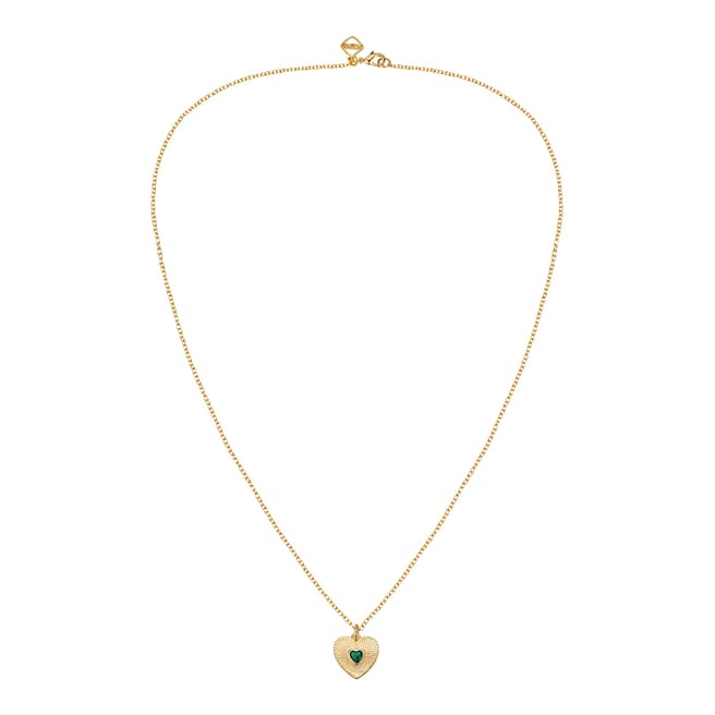 MeMe London 18K Gold Plated Green With Love Necklace