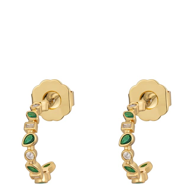 MeMe London 18K Gold Plated Infinity Emerald Earrings