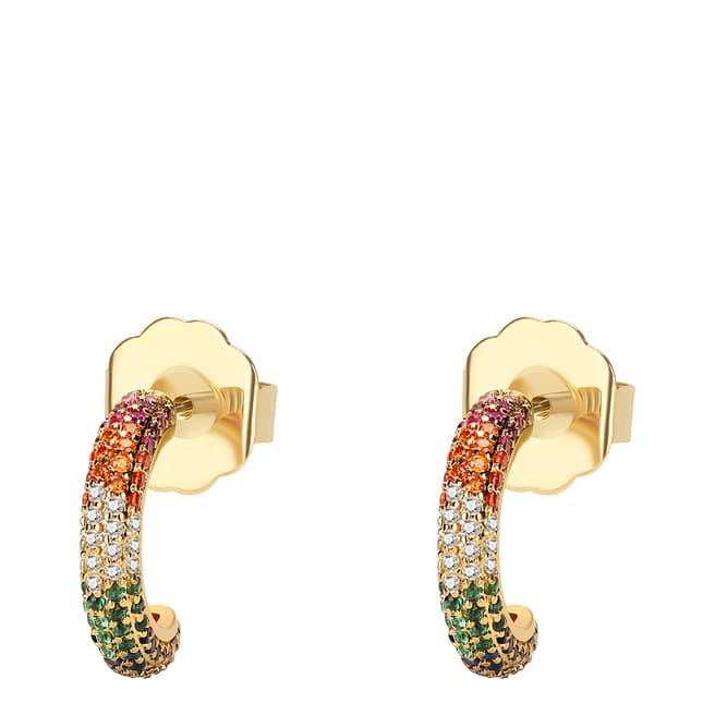 MeMe London 18K Gold Plated Rainbow Treasure Earrings