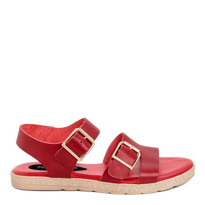 Fashion Attitude Red Flat Sandal