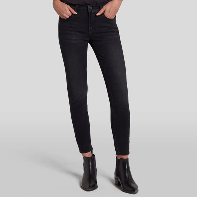 7 For All Mankind Black Skinny Stretch Jeans 