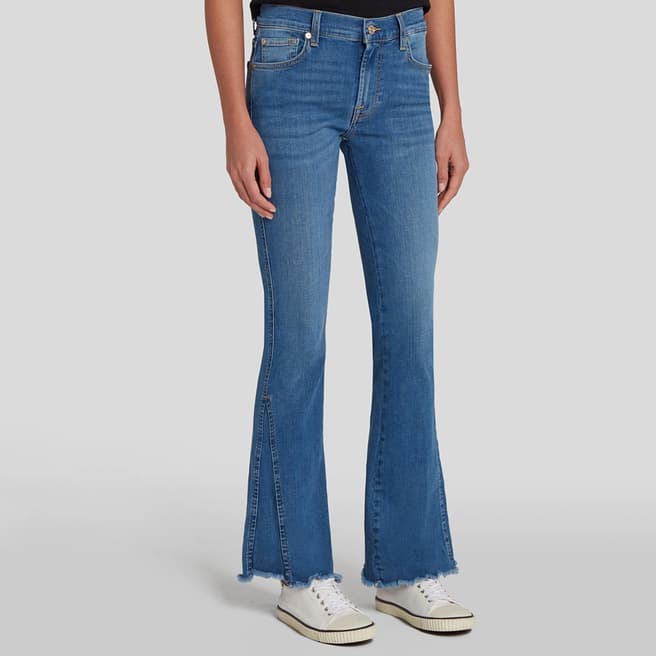 7 For All Mankind Light Blue Bootcut Stretch Jeans