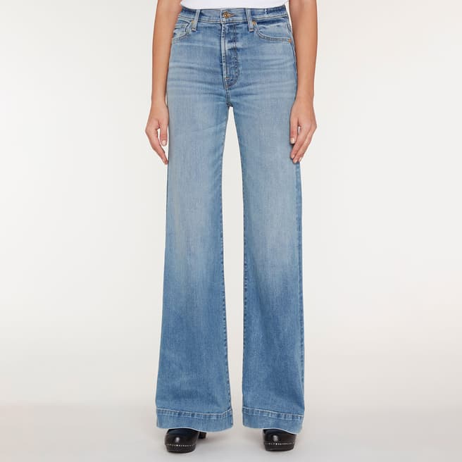 7 For All Mankind Light Blue Wide Leg Jeans