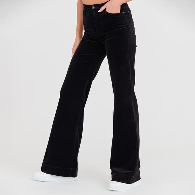 7 For All Mankind Black Wide Leg Jeans