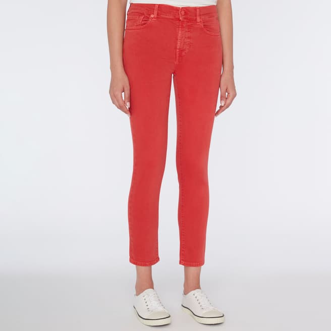 7 For All Mankind Orange Roxanne Stretch Jeans