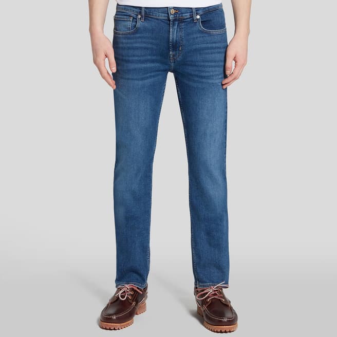 7 For All Mankind Mid Blue Slimmy Stretch Jeans