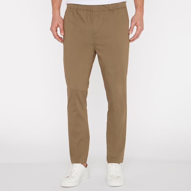 7 For All Mankind Beige Elasticated Stretch Cotton Blend Chinos